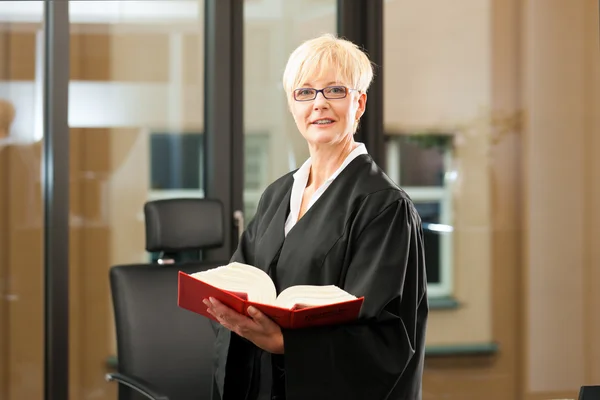 Female lawyer with German civil code — Stock Photo, Image