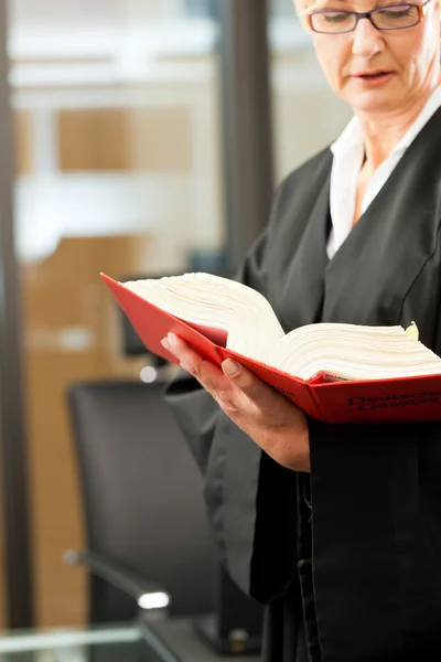 Rechtsanwältin mit deutschem Zivilgesetzbuch — Stockfoto