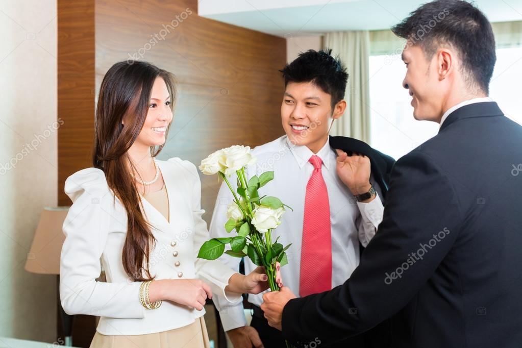 hotel manager welcome VIP guests