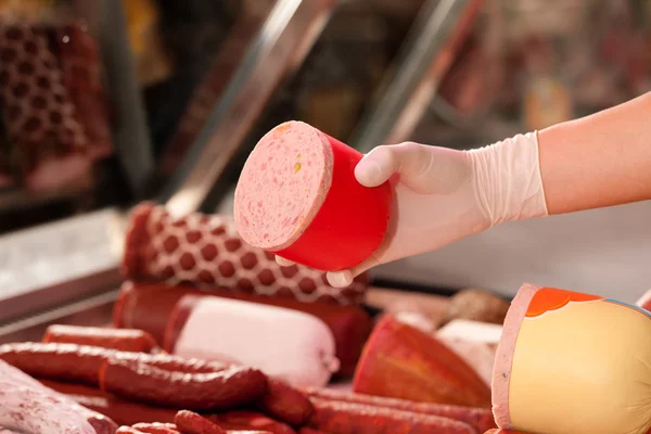 Display in a butcher?s shop — Stock Photo, Image