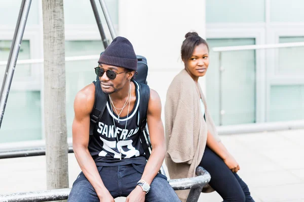 African couple in city — Stock Photo, Image