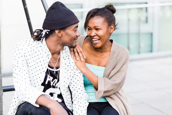 African couple in city — Stock Photo, Image