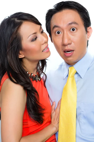 Sexual harassment by Chinese woman in office — Stock Photo, Image