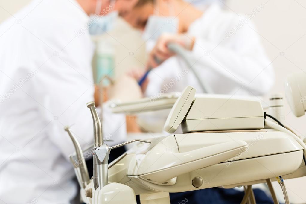 Patient with Dentist - dental treatment