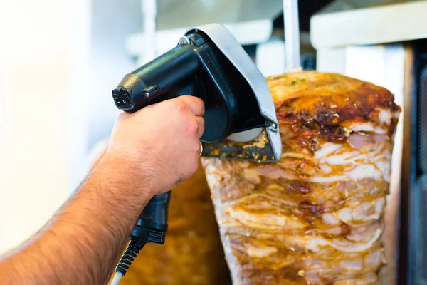 Kebab - hot Doner with fresh ingredients — Stock Photo, Image