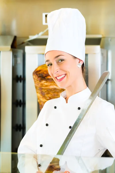 Kebab - hot Doner with fresh ingredients — Stock Photo, Image