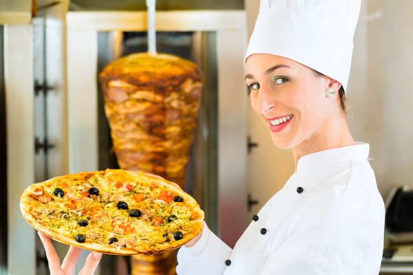 Kebab - hot and fresh Turkish pizza