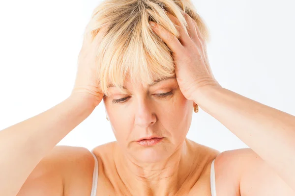 Orvostudomány és a betegség - fejfájás vagy migrén — Stock Fotó