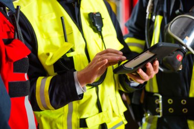 İtfaiye dağıtım planı Tablet bilgisayarda