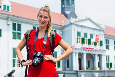 Jakarta, Endonezya gezi fotoğraf çekmek turist