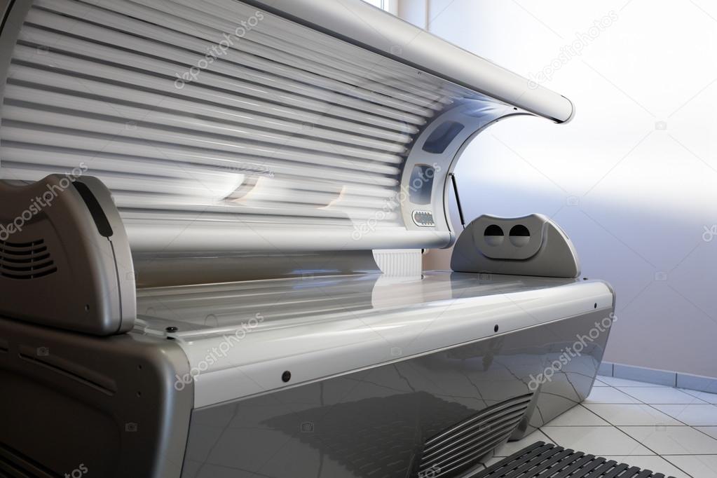 Tanning bed in a salon