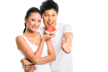 Asya çift beslenme ve sağlıklı yaşam