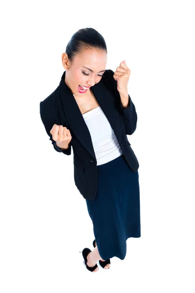 Animando a la mujer de negocios asiática —  Fotos de Stock