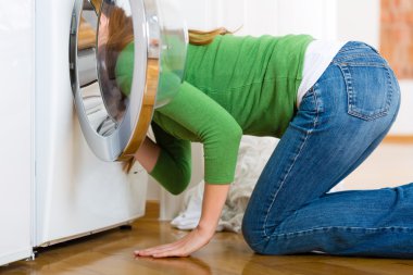 Housekeeper with washing machine