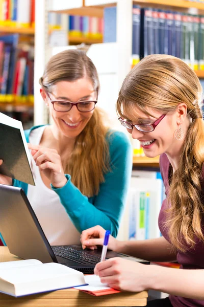 Students in library are a learning group Royalty Free Stock Images