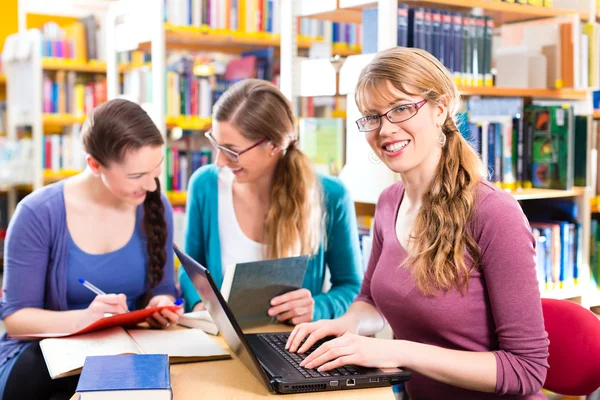 Students in library are a learning group Stock Image