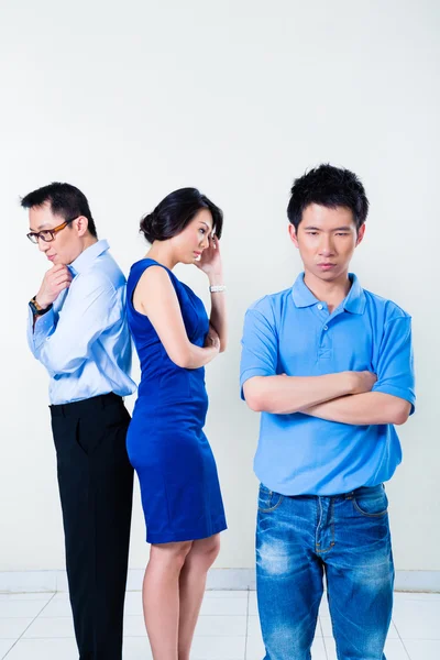 Young Chinese boy suffering from parents divorce — Stock Photo, Image