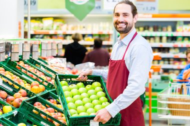 Depolama rafları kadar doldurma hipermarket katip
