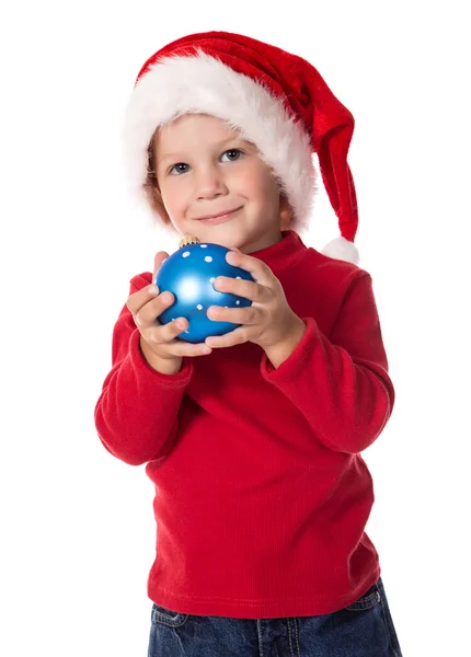 Menino com decoração de Natal — Fotografia de Stock