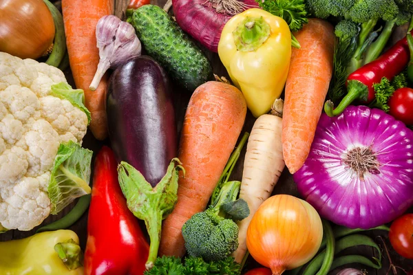 Berbagai macam sayuran berwarna-warni — Stok Foto