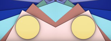 Resimler geometrik tasarım ve farklı renkler