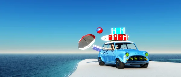 Illustration Sightseeing Car Iceberg — Stock Photo, Image