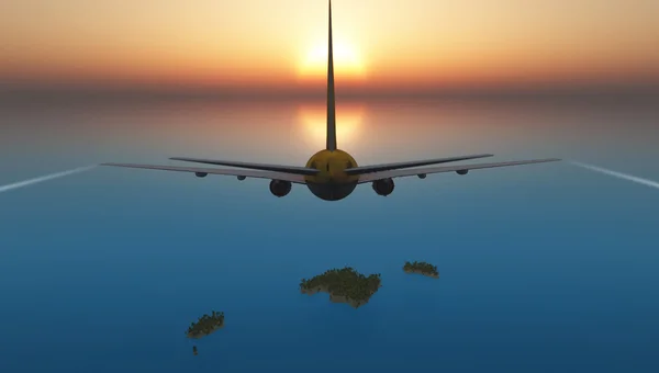 Yolcu uçağı — Stok fotoğraf