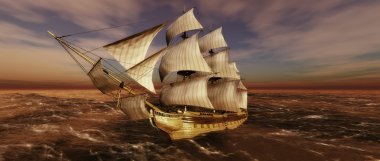 yelken ve gün batımı