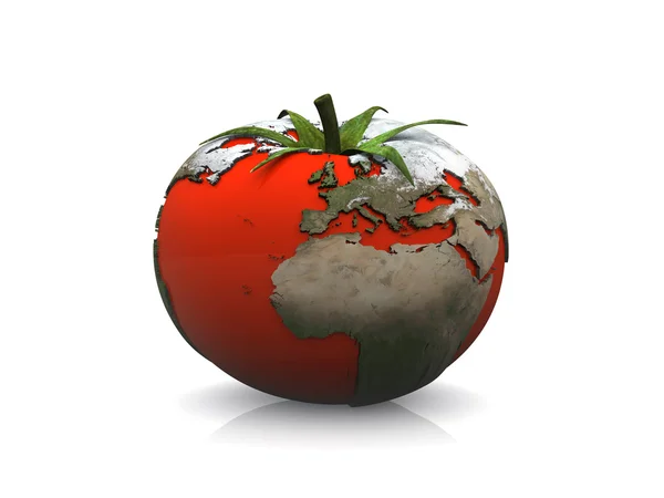 World map tomato — Stock Photo, Image
