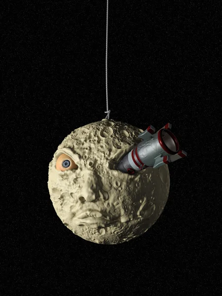 spacecraft and moon