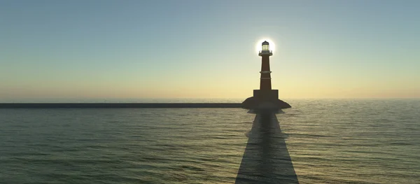 Faro en la costa — Foto de Stock