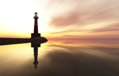 Sahildeki deniz feneri