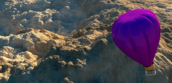 Горный и воздушный шар — стоковое фото