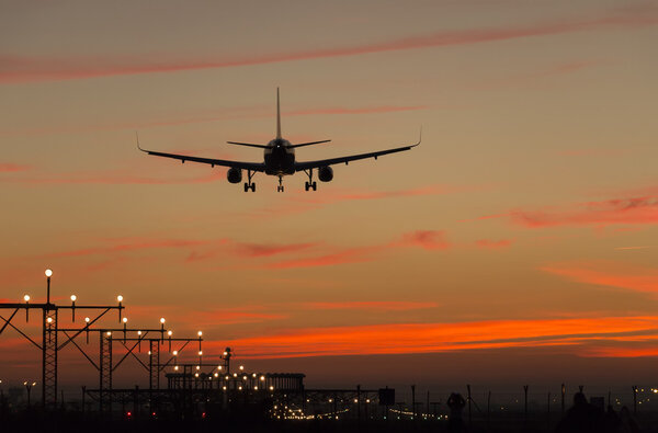 passenger plane in barcelona