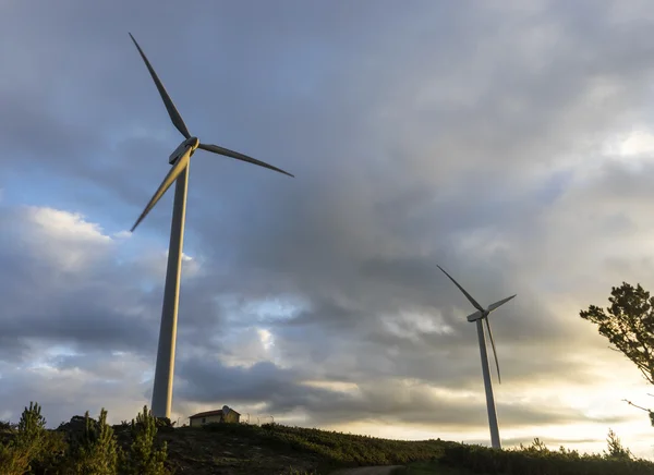 Větrné turbíny v Galicii — Stock fotografie