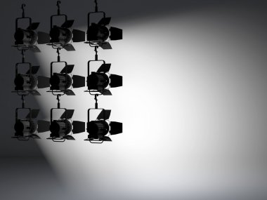 Studio ve sahne ışıkları kavramı