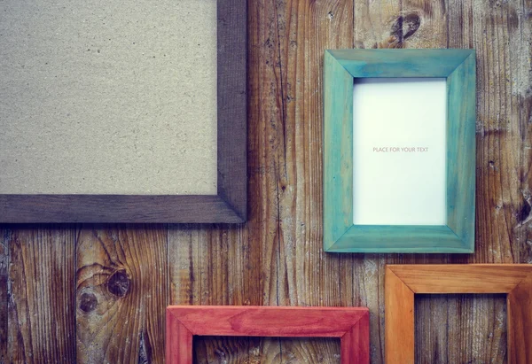 Color wood picture frames — Stock Photo, Image