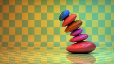 Zen taşlar farklı renkler