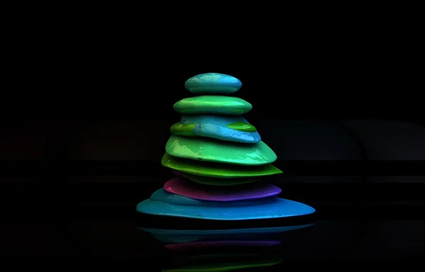Концепция Zen stones в студии — стоковое фото