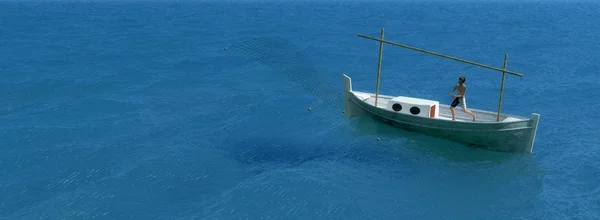 Balear Adaları'nda geleneksel tekne — Stok fotoğraf