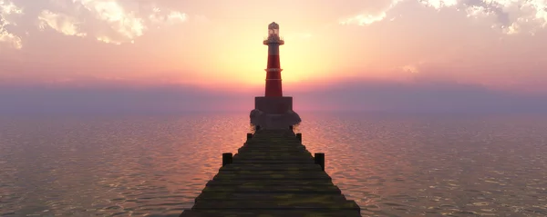 Lighthouse on the coast — Stock Photo, Image