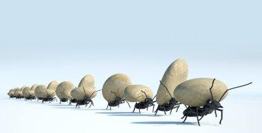 concept work, team of ants clipart