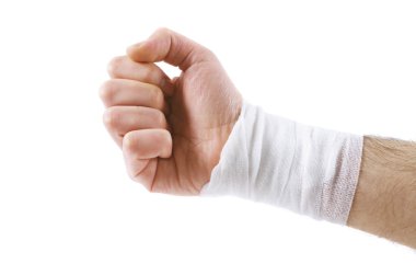 bandaj ile erkek el