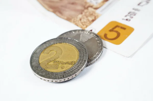 Грузинський гроші Ларі на білому — стокове фото