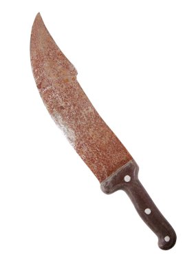 eski paslı metal bıçak portre 
