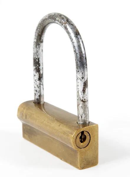 Old antique metal lock closeup — Stock Photo, Image