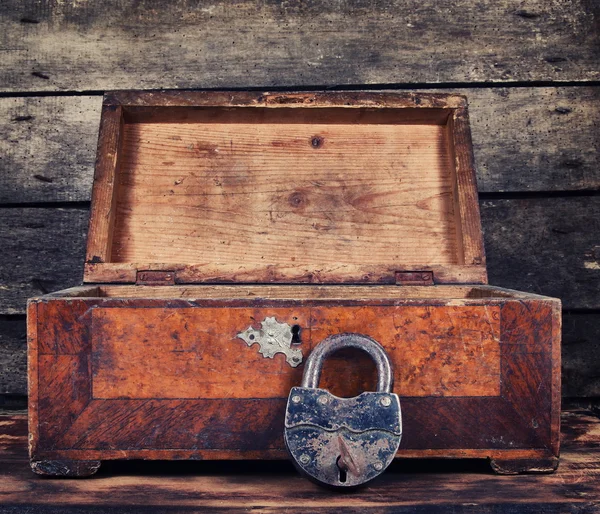 Vintage box chest closeup — Stock Photo, Image