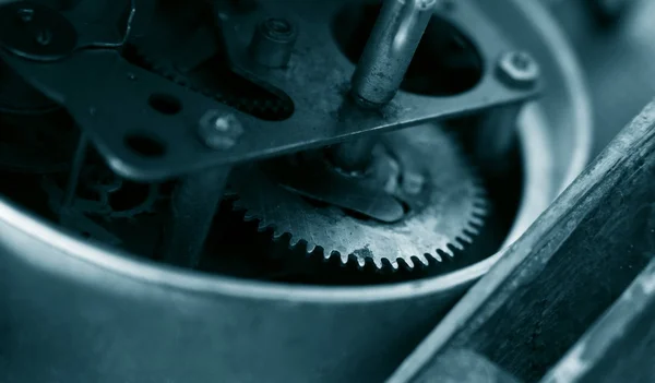 Meccanismo orologio vecchio e sporco primo piano — Foto Stock