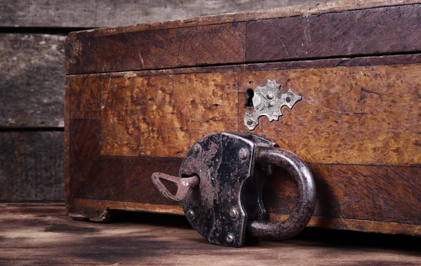 Vintage box chest closeup — Stock Photo, Image