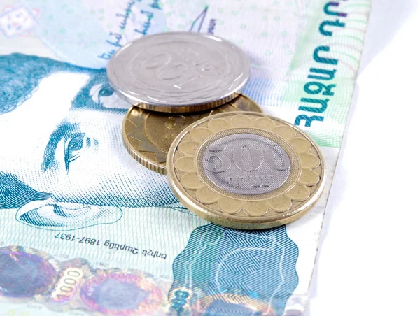 Zbliżenie pamięci dram armeński pieniądze — Zdjęcie stockowe